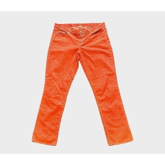 J.Crew Corduroy Pants Orange Casual Everyday Comfort Stretch Size - Picture 1 of 8